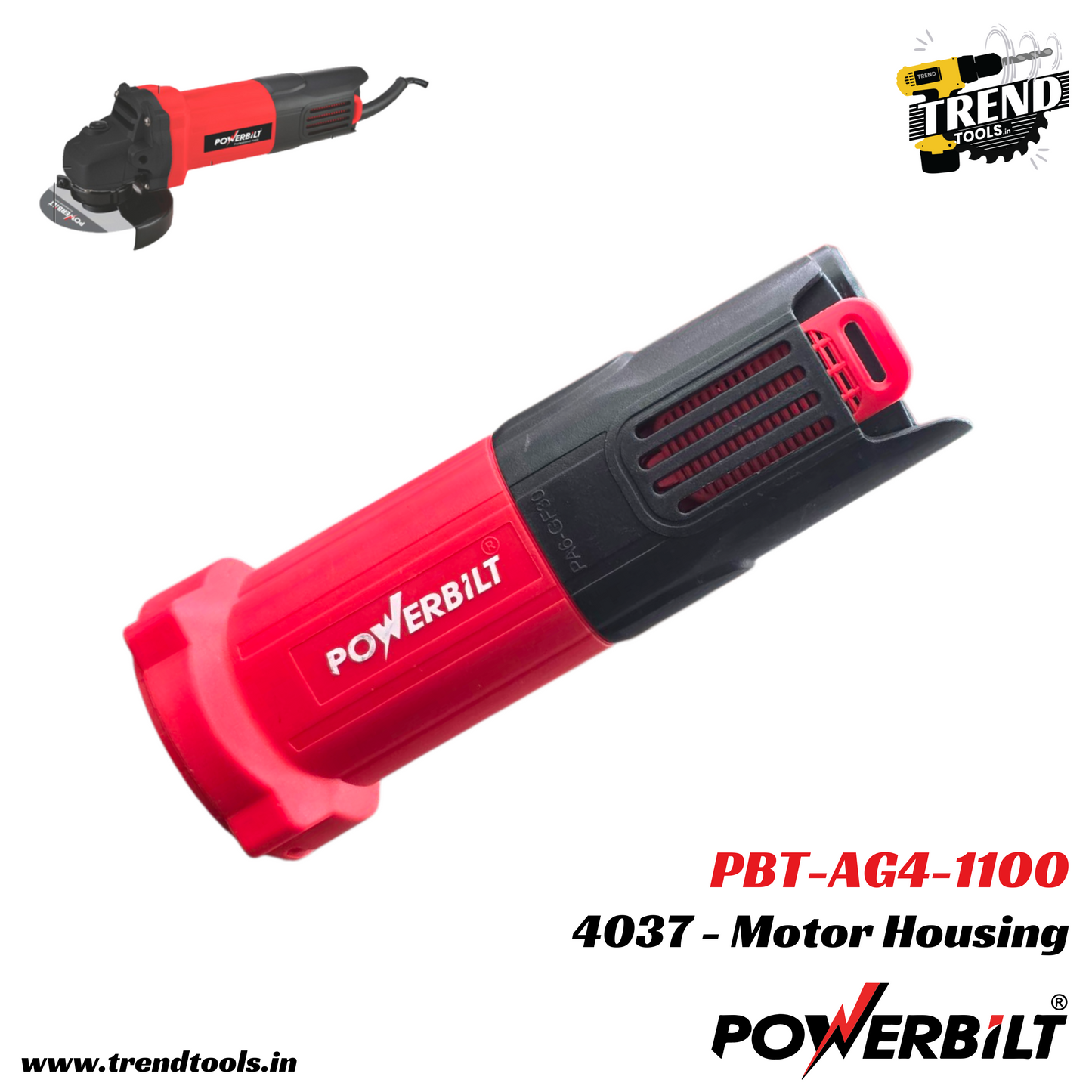 Motor Housing for Powerbilt Angle Grinder PBT-AG4-1100 and PBT-AG5-1100