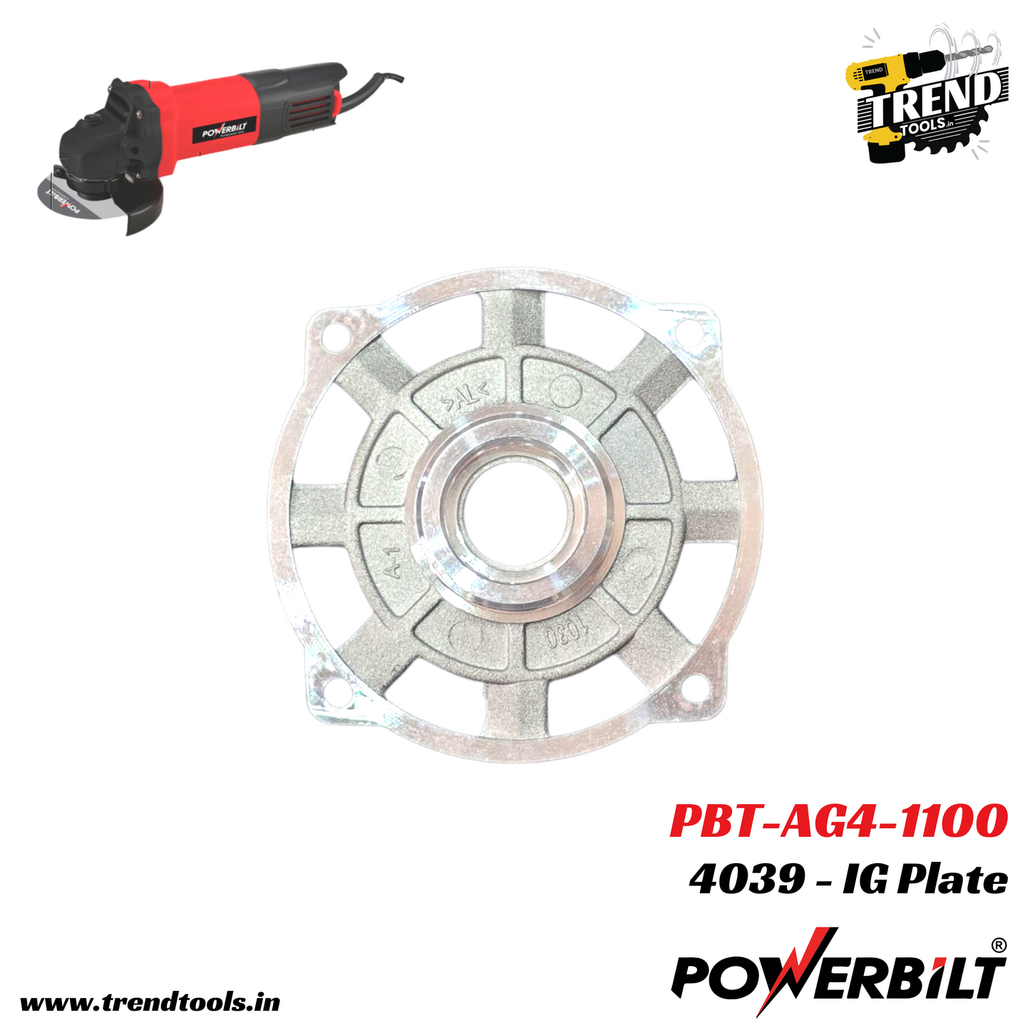 Motor Bracket | IG Plate for Powerbilt Angle Grinder PBT-AG4-1100 and PBT-AG5-1100