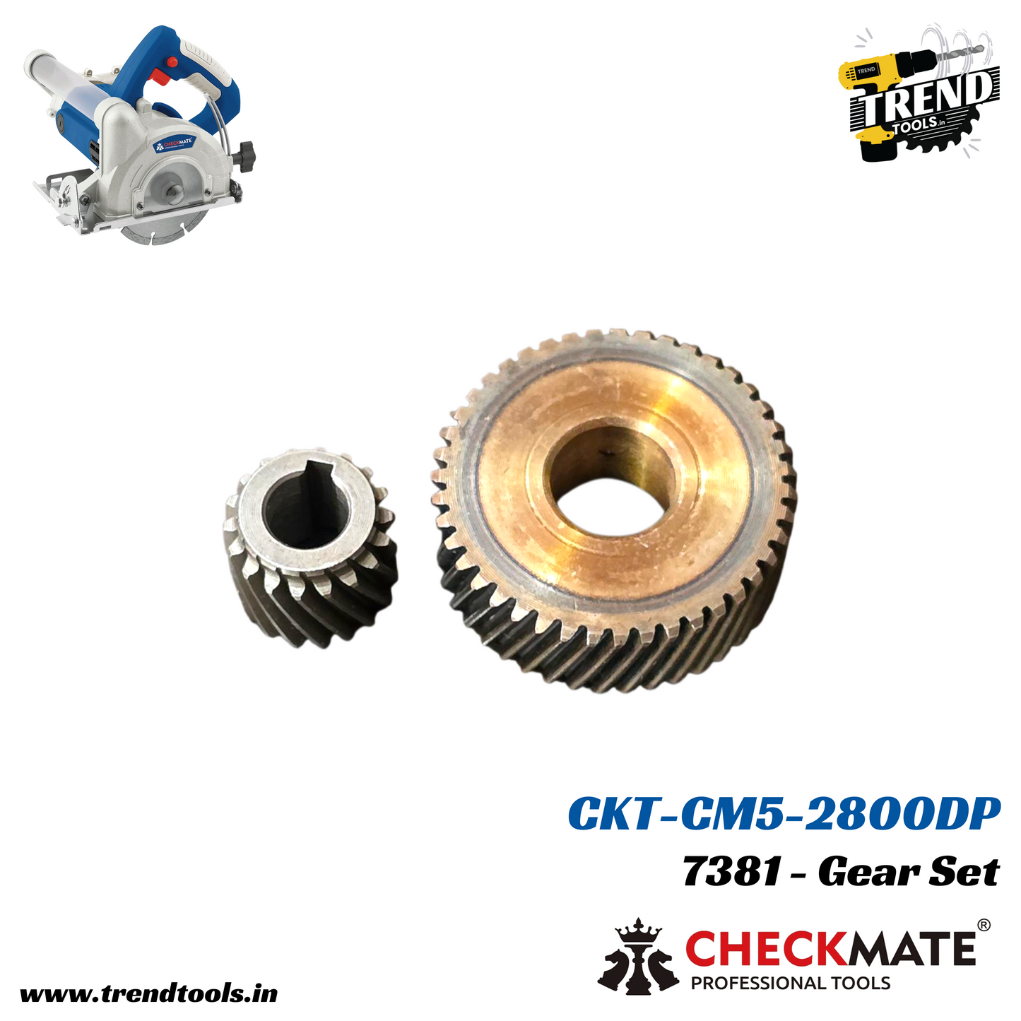 Gear set for Checkmate Marble Cutter CKT-CM5-2800DP