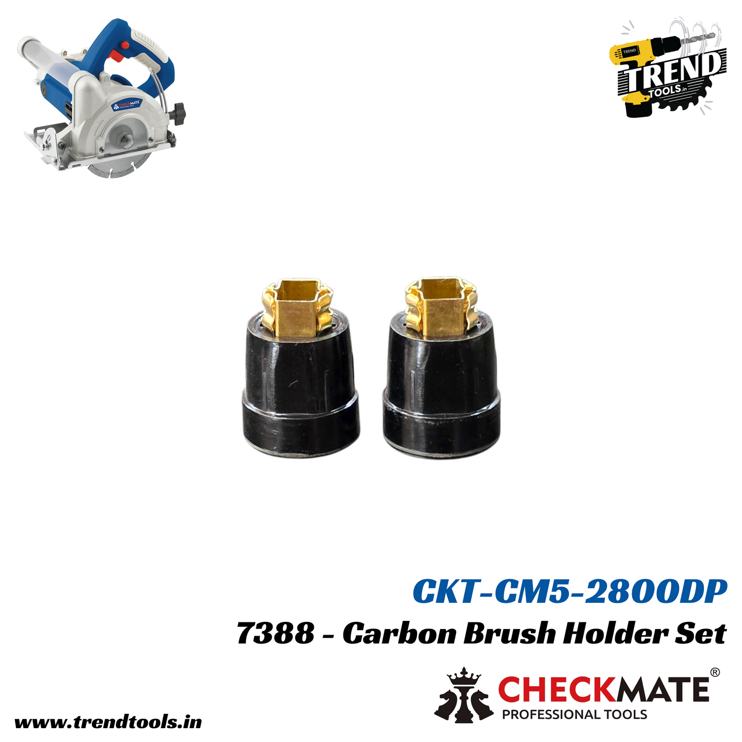 (Set of 2) Carbon Brush Holder for Checkmate Marble Cutter CKT-CM5-2800DP