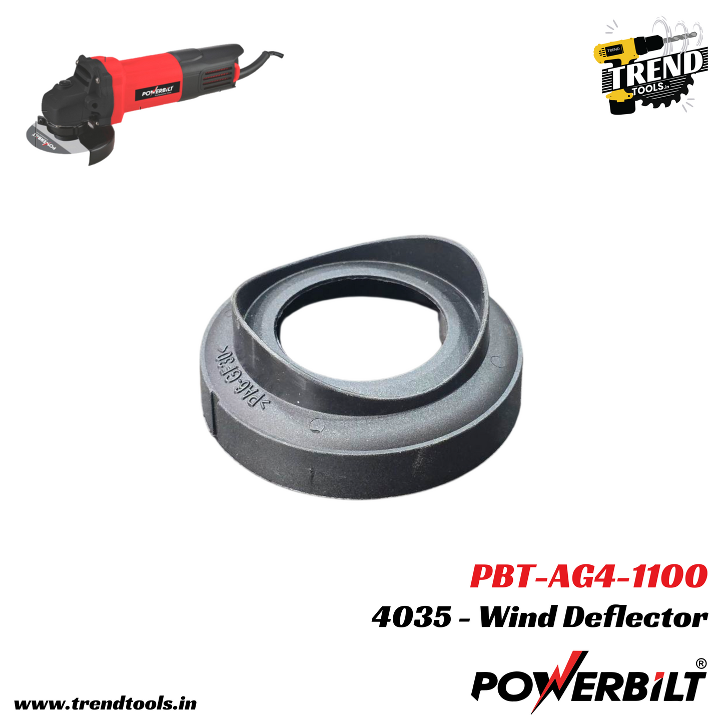 Baffle | Wind Deflector for Powerbilt Angle Grinder PBT-AG4-1100 and PBT-AG5-1100