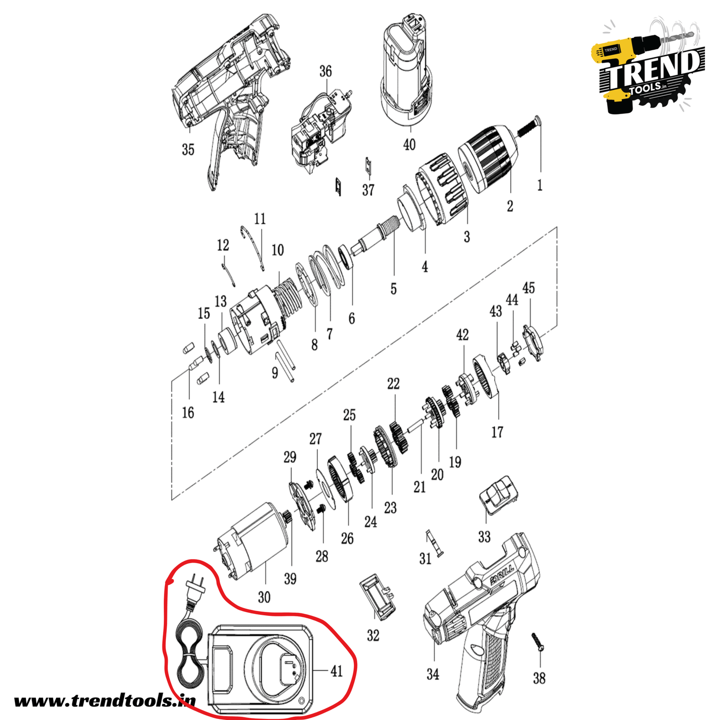 Charger for Dongcheng | DCA | DCK 12V Cordless Screwdriver DCJZ1202E - Trend Tools