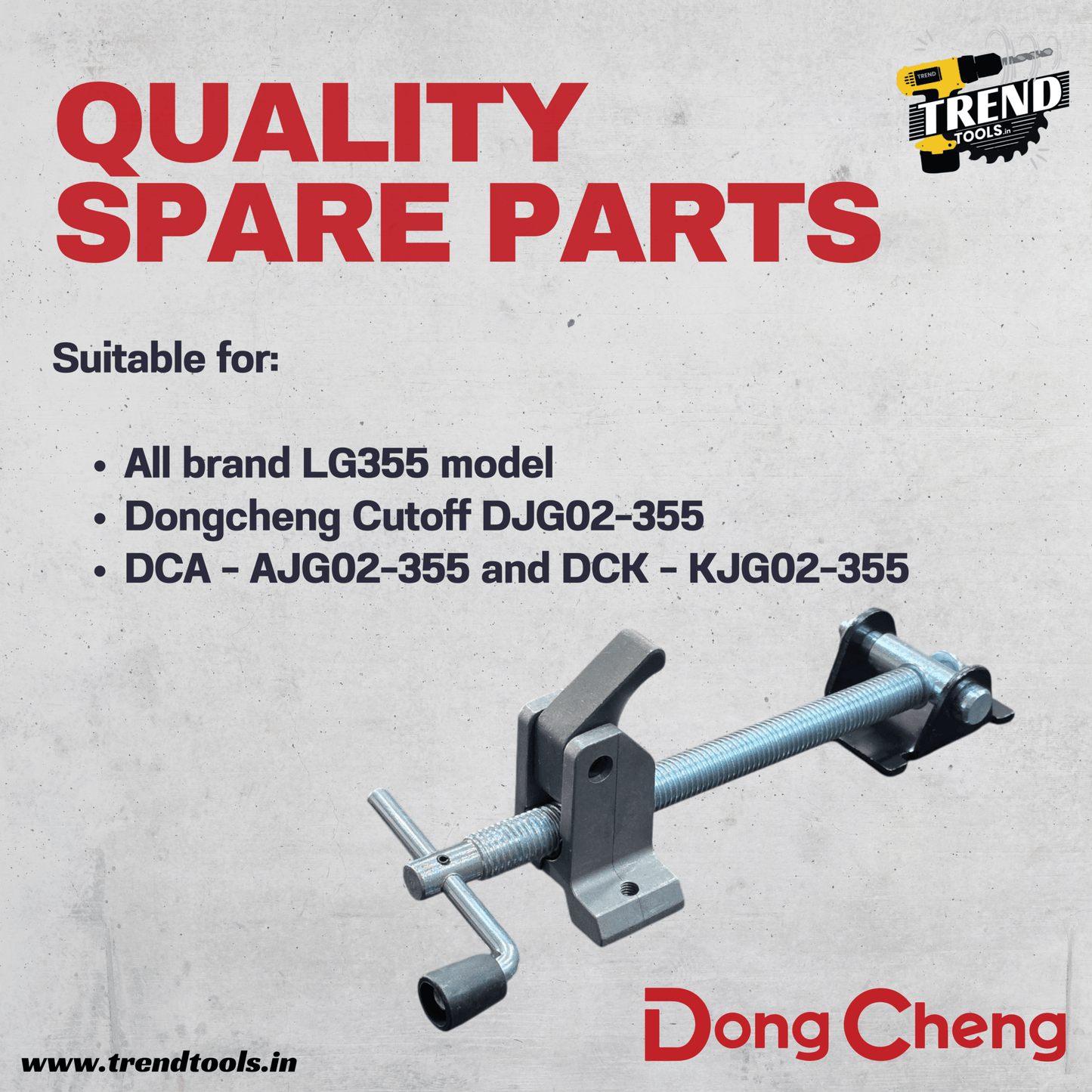 Cut Off Vise for Dongcheng | DCA | DCK Cut Off DJG02 - 355, also suitable for all LG355 models - Trend Tools