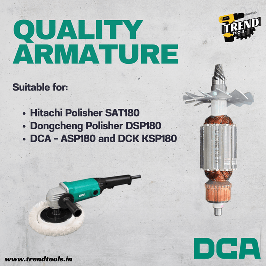 DCA Armature for Hikoki | Hitachi Polisher SAT180, also suitable for Dongcheng | DCA | DCK Polisher DSP180 - Trend Tools