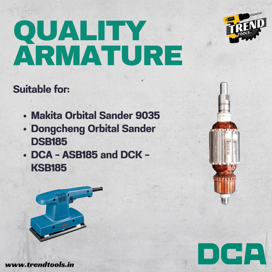 DCA Armature for Makita Orbital Sander 9035, also suitable for Dongcheng | DCA | DCK Orbital Sander DSB185 - Trend Tools
