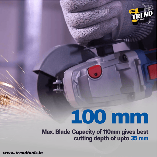 Dongcheng 20V Cordless Brushless Angle Grinder DCSM03 - 100, 100mm Blade Capacity, 2 Batteries and Charger included. - Trend Tools