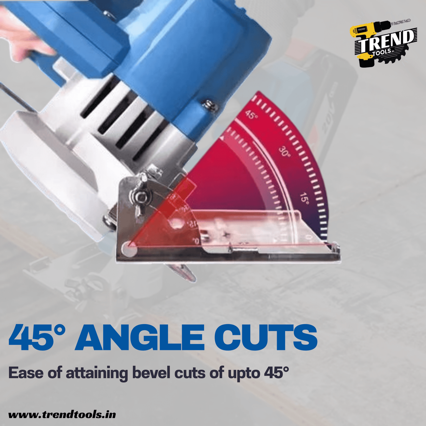 Dongcheng 20V Cordless Brushless Marble Cutter DCZE125, 45 Degree Tilting Base, 2 Batteries and Charger included. - Trend Tools