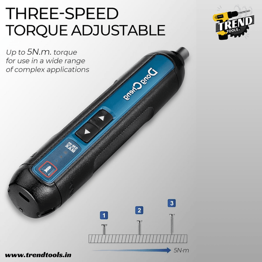 Dongcheng 4V Cordless Electric Screwdriver DCPL04 - 5 with USB Type C Charging - Trend Tools