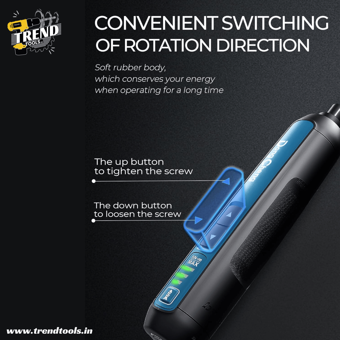 Dongcheng 4V Cordless Electric Screwdriver DCPL04 - 5 with USB Type C Charging - Trend Tools