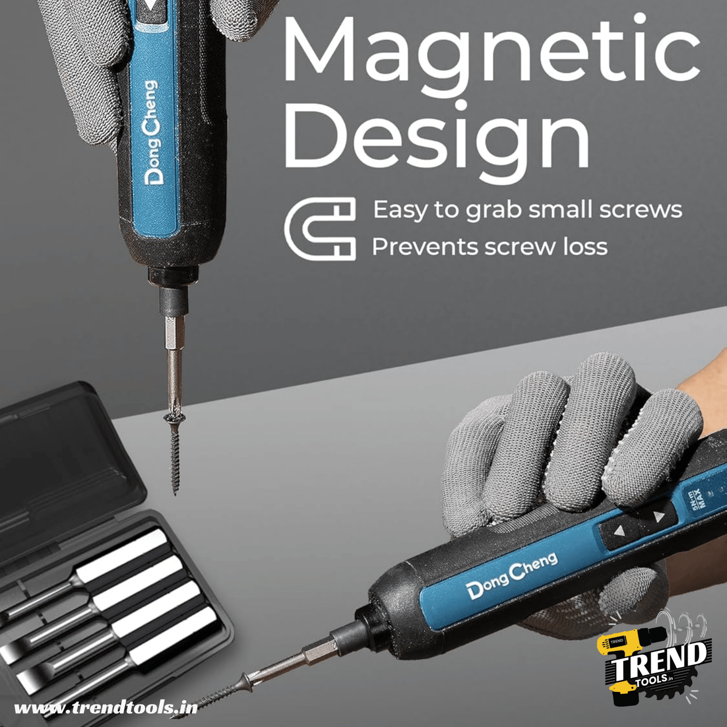 Dongcheng 4V Cordless Electric Screwdriver DCPL04 - 5 with USB Type C Charging - Trend Tools