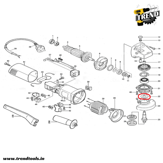 (Pack of 10) Dust Proof Washer / Shim for GWS6 - 100 models of all brands and DSM03 - 100A of Dongcheng|DCA|DCK - Trend Tools