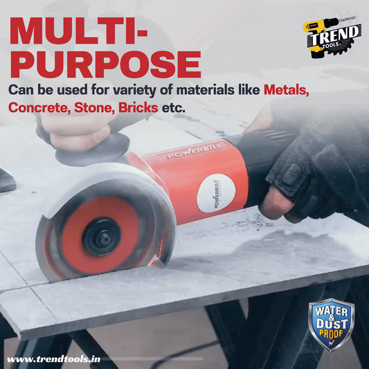 Powerbilt Water and Dust Proof Angle Grinder PBT - AG4 - 1100 with 1100 Watts Motor and 4 inch Cutting Capacity - Trend Tools