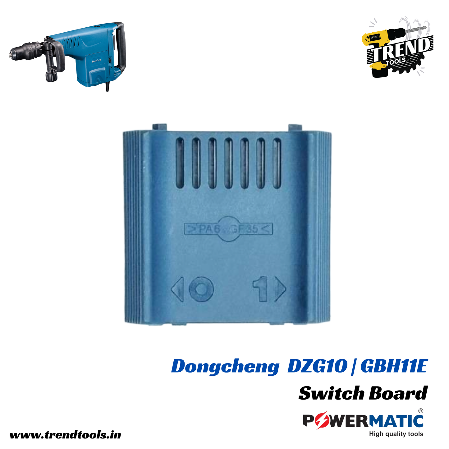 Switch Board | Switch Slider for Bosch 11kg Demolition Hammer (GBH11E) - suits: DZG10, PBT-DH11-2100 etc.