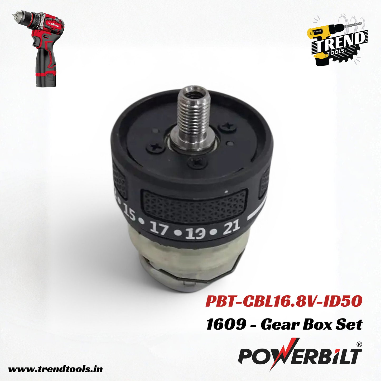 Gear Box Set for Powerbilt 16.8V Brushless Screw Driver (PBT-CBL16. 8V-ID50)