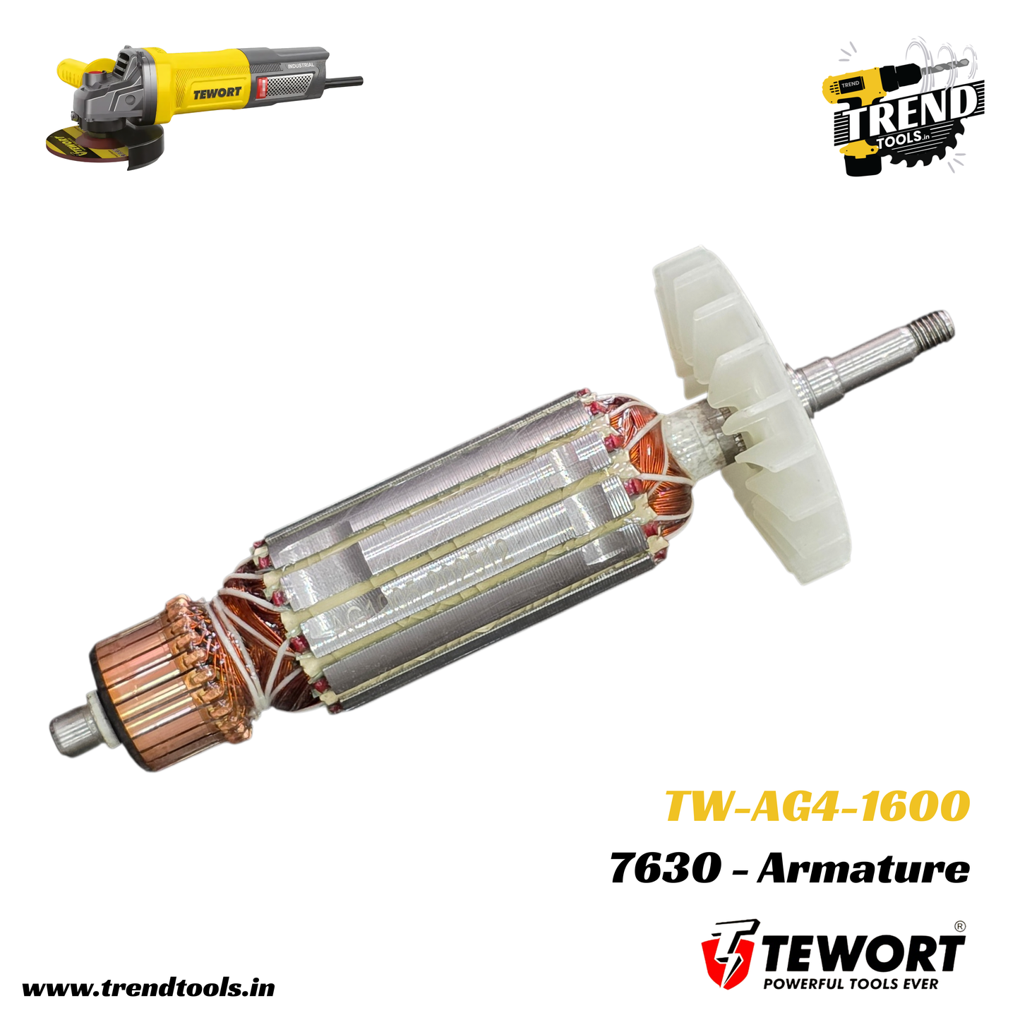 Armature for Tewort 1600 Watts Angle Grinder (TW-AG4-1600)