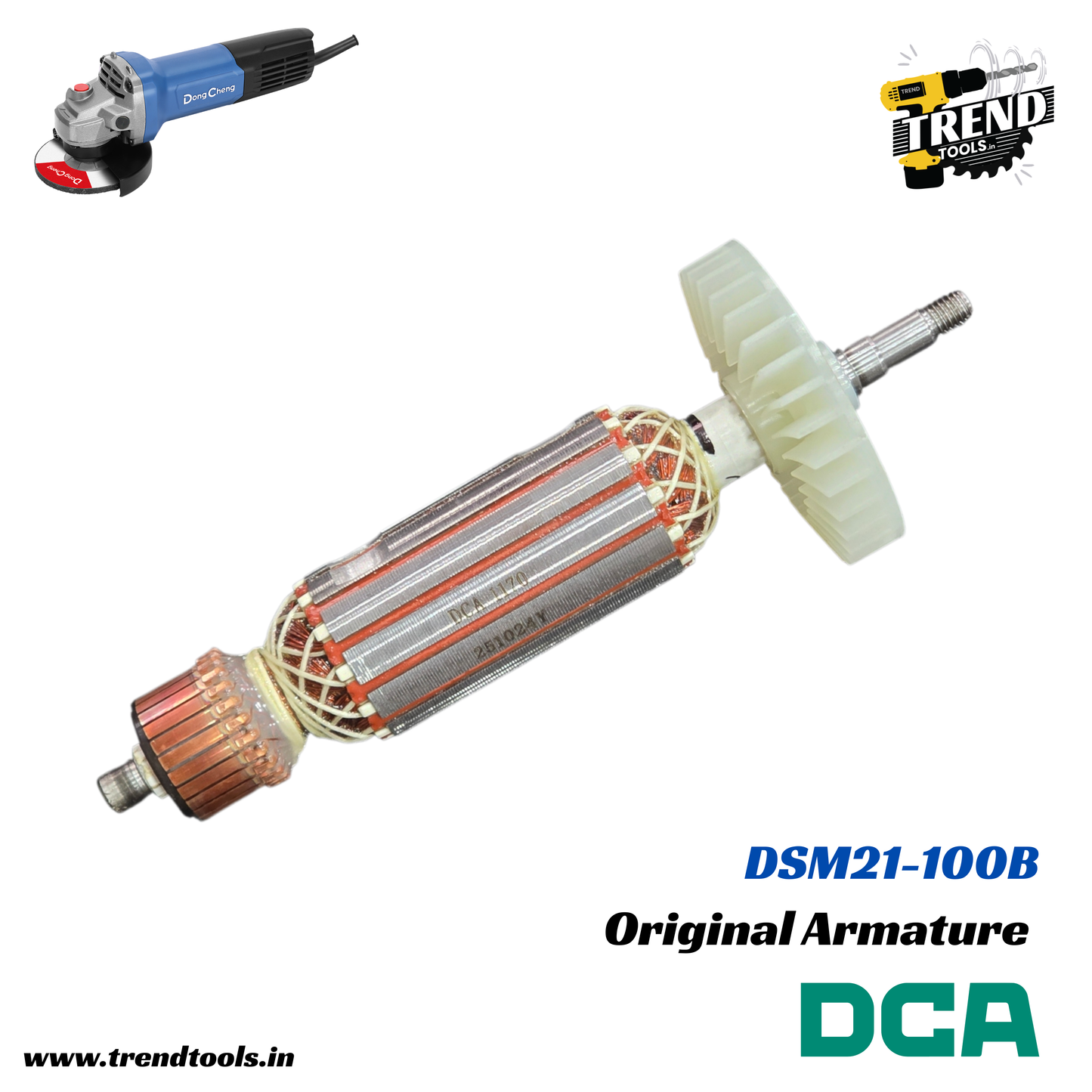 DCA Armature for Dongcheng 900 Watts Angle Grinder (DSM21-100B)