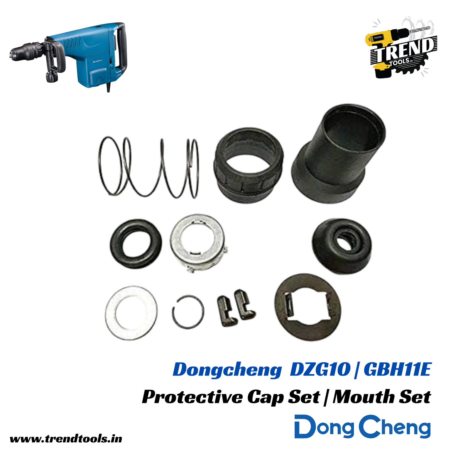 Protective Cap Set | Mouth Set for Bosch 11kg Demolition Hammer (GBH11E) - suits: DZG10, PBT-DH11-2100 etc.