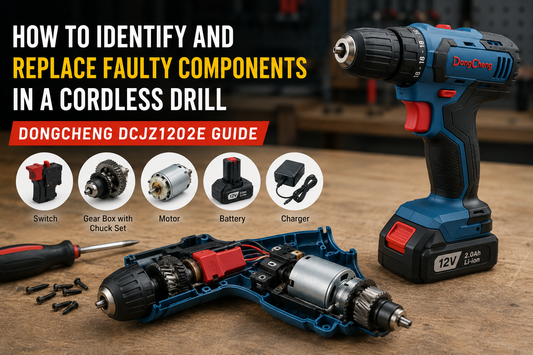 How to Identify and Replace Faulty Components in a Cordless Drill Machine – Dongcheng DCJZ1202E Guide