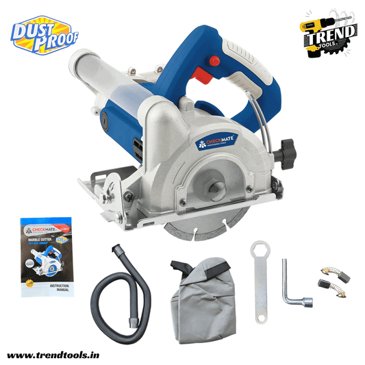 Checkmate Dust Proof Marble Cutter CKT - CM5 - 2800DP, 2800 Watts Powerful Motor, Dust Hose and Bag Included - Trend Tools