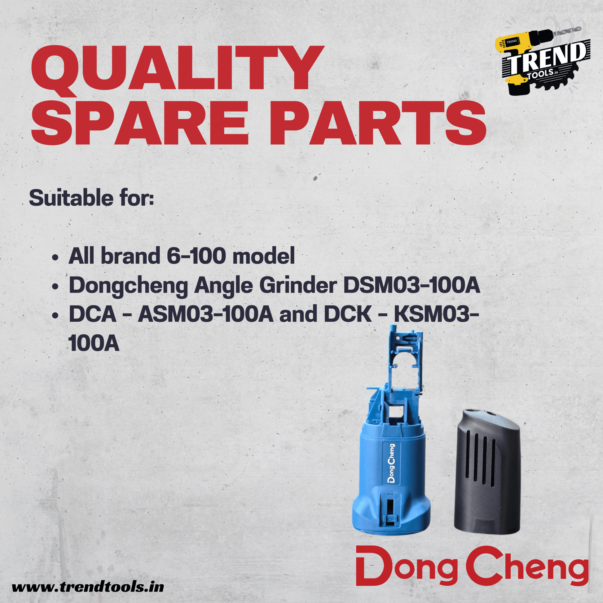 Motor Housing for Dongcheng | DCA | DCK Angle Grinder DSM03 - 100A, also suitable for all brand GWS6 - 100 model - Trend Tools
