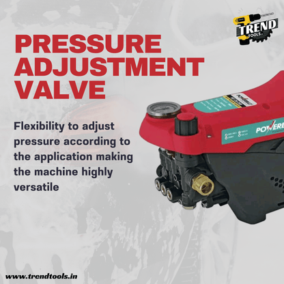 Powerbilt High Pressure Washer PBT - CW - 2500, Max. Pressure of 180 bar with Pressure Adjustment. - Trend Tools