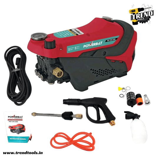 Powerbilt High Pressure Washer PBT - CW - 2500, Max. Pressure of 180 bar with Pressure Adjustment. - Trend Tools