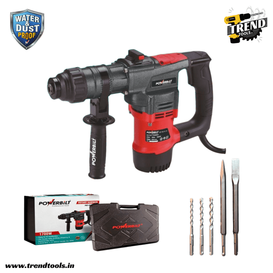 Powerbilt Water and Dust Proof Rotary Hammer PBT - RDH4 - 26 with 26mm Drilling Capacity and 2 Modes of Operation - Trend Tools