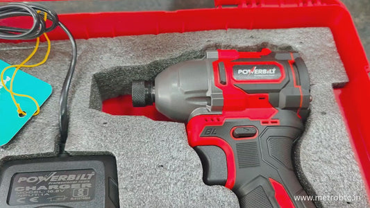 Powerbilt 16.8V Brushless Impact Driver (PBT-CBL16.8V-IDHQ) - Incl. 2 x 1.5Ah Batteries and 1 Charger