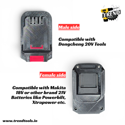 Battery Adaptor Converter | Makita-Type 18V/21V Battery to Dongcheng 20V Battery Platform