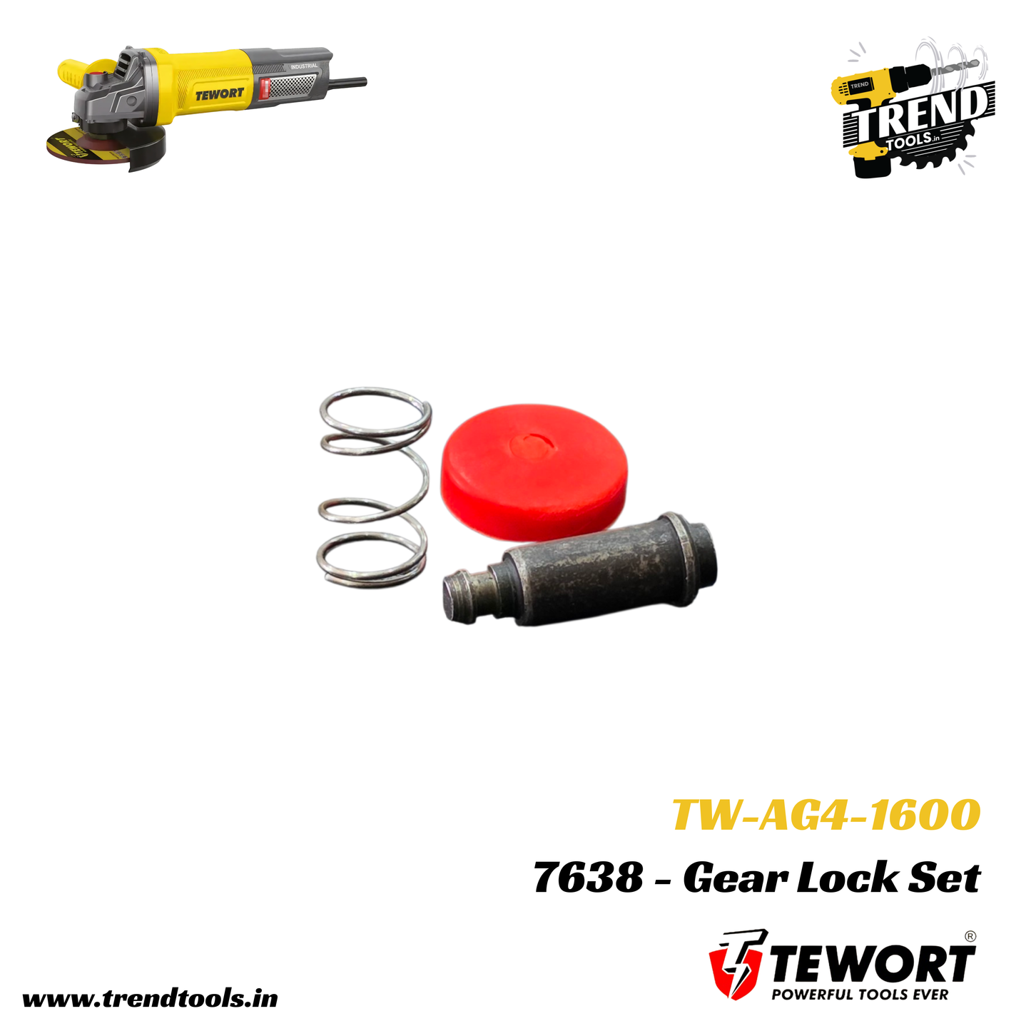 Gear Lock Set for Tewort 1600 Watts Angle Grinder (TW-AG4-1600)